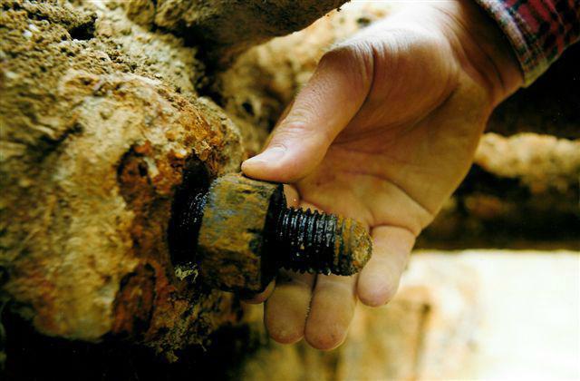 Oil is still present on bolts